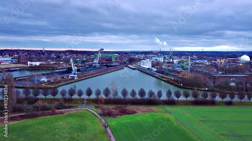 Harbor in the city of Dortmund Dorsten photo