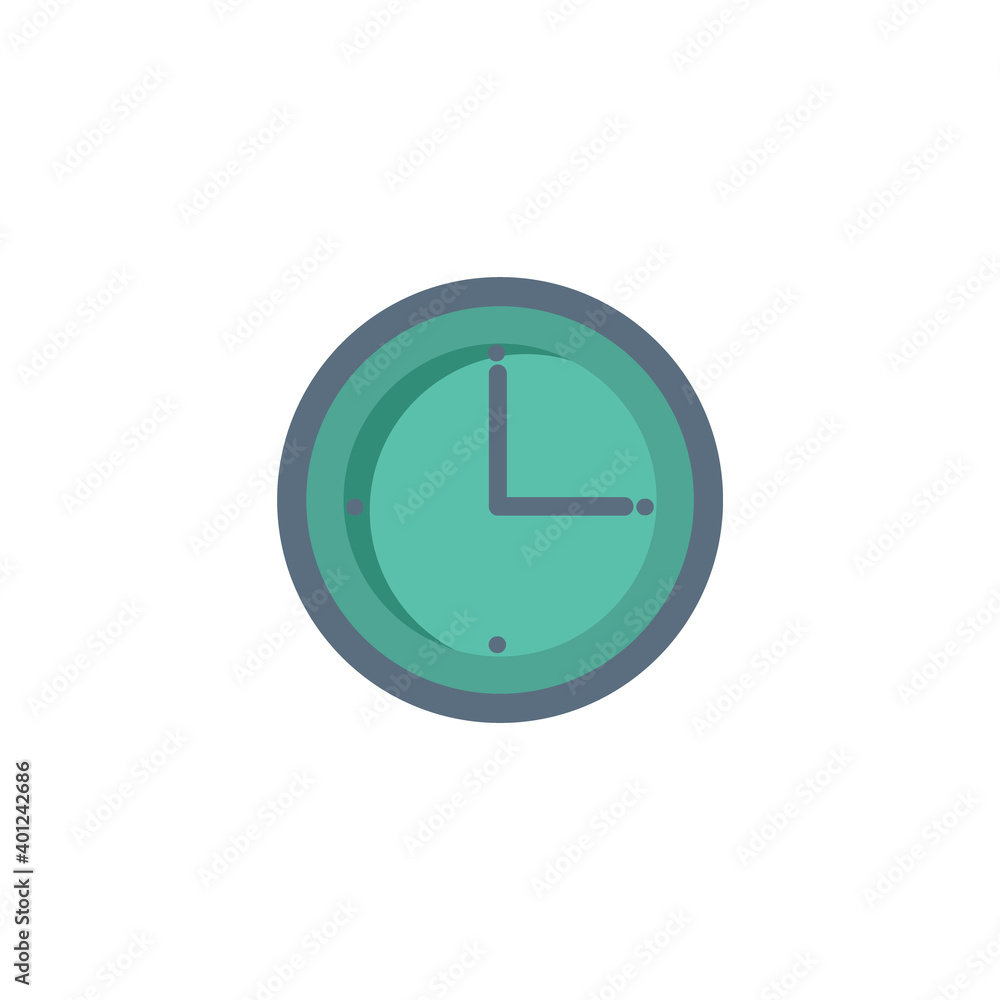 Vector web icon clock isolated on white Vector web icon clock isolated on white