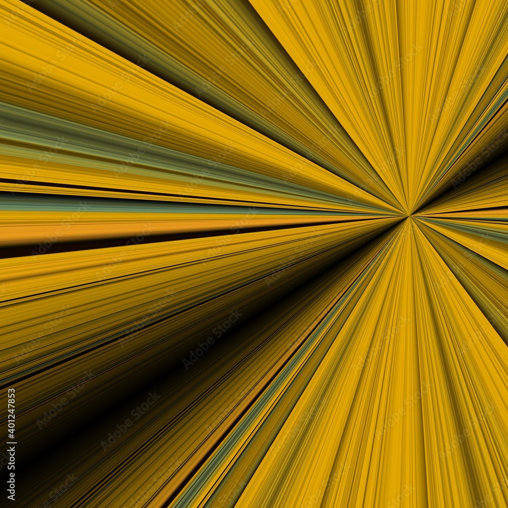 Obraz premium yellow gold and black patterns and linear vanishing point designs