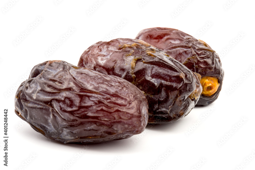 Dried dates fruits isolated on white background Dried dates fruits isolated on white background