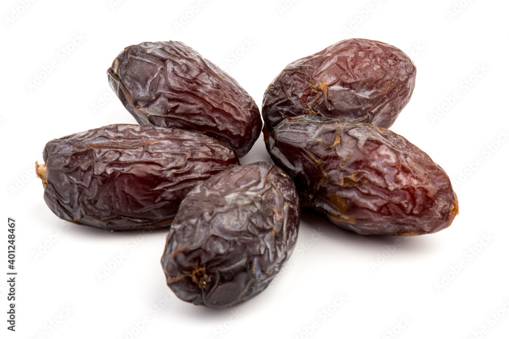 Dried dates fruits isolated on white background Dried dates fruits isolated on white background