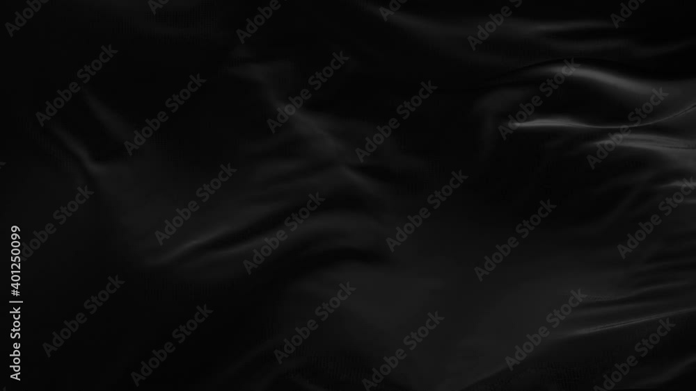 Wave Black satin fabric in slow motion Wave Black satin fabric in slow motion