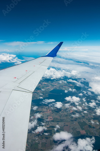 View from airplane window