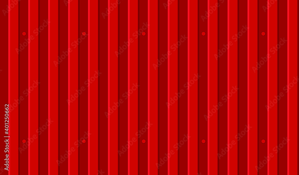 Vector seamless pattern of red wavy slate. Galvanized iron sheet. Colored corrugated metal roofing sheet texture background. Metal roof, metal siding, profiled sheeting for covering or fencing. Vector seamless pattern of red wavy slate. Galvanized iron sheet. Colored corrugated metal roofing sheet texture background. Metal roof, metal siding, profiled sheeting for covering or fencing.