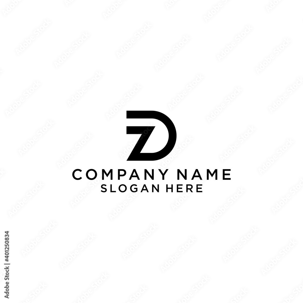 ZD initial logo design vector ZD initial logo design vector