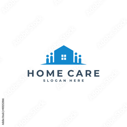 Home care logo design template vector