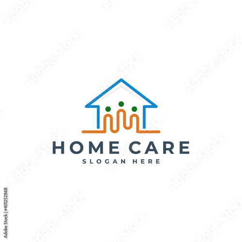 Home care logo design template vector