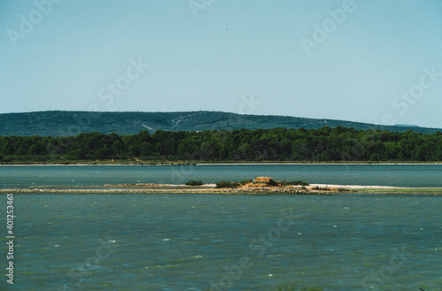Fotografia, Obraz affut de chasse, Etang de Vic, lagune, espace naturel protégé, 34, Hérault