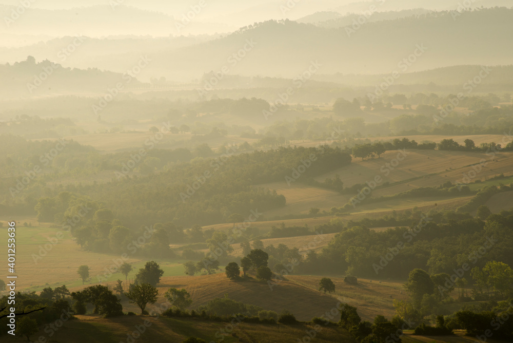 Obraz premium mist over the mountains