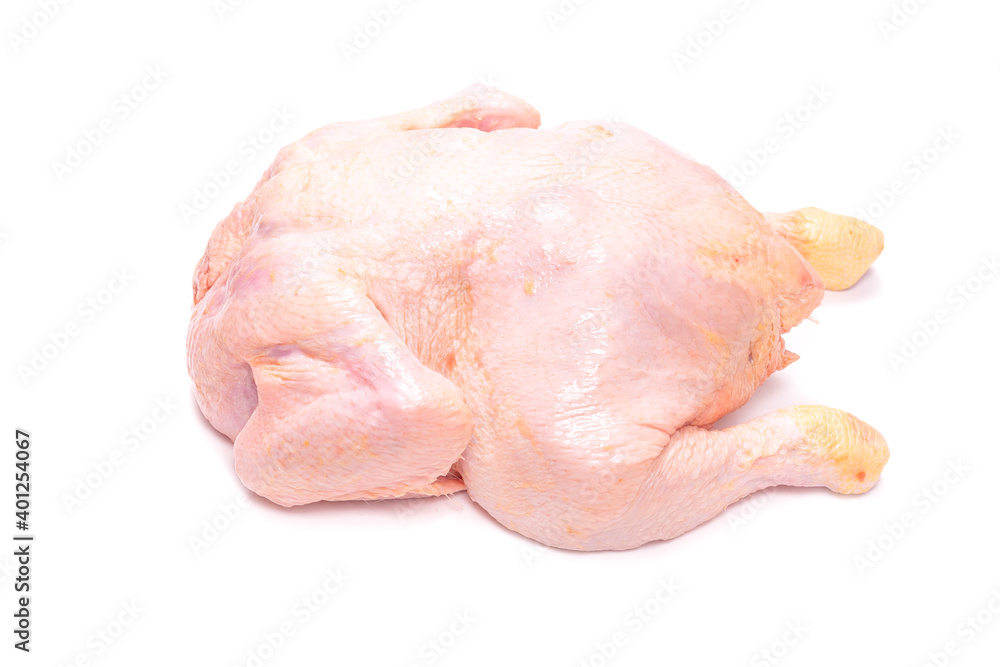 Raw chicken isolated on white background. Raw chicken isolated on white background.