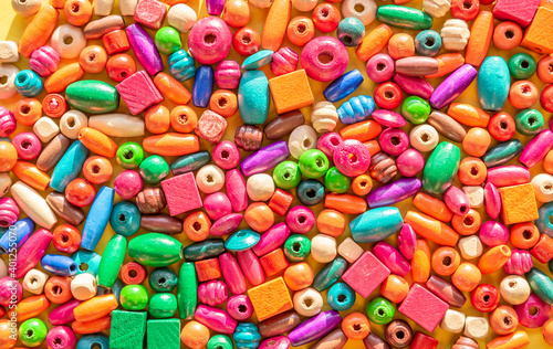 Agglomeration of many colorful objects