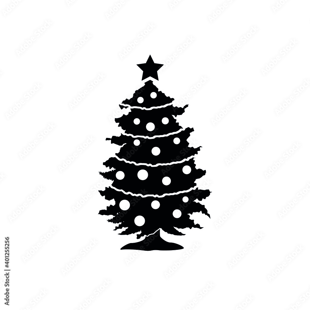 Christmas tree vector icons set Christmas tree vector icons set