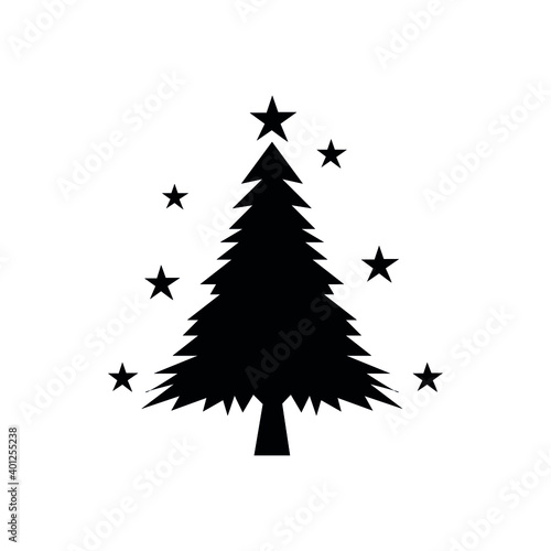 Christmas tree vector icons set