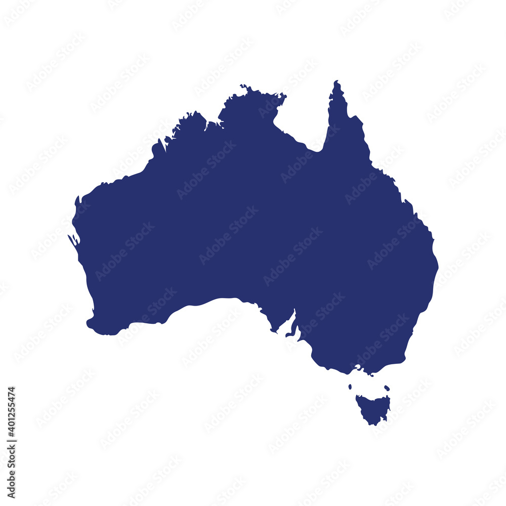 australia map country isolated icon