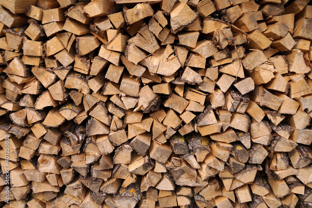 Laying of chock for production of firewood Laying of chock for production of firewood