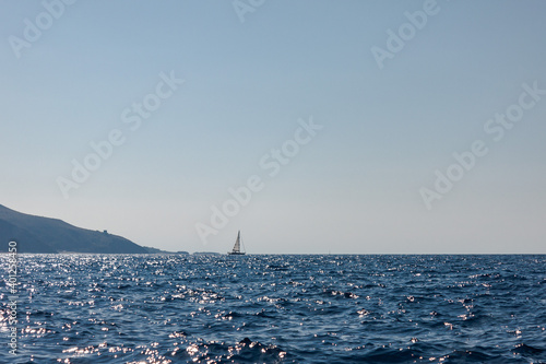 Barche al largo di Palinuro in Cilento photo