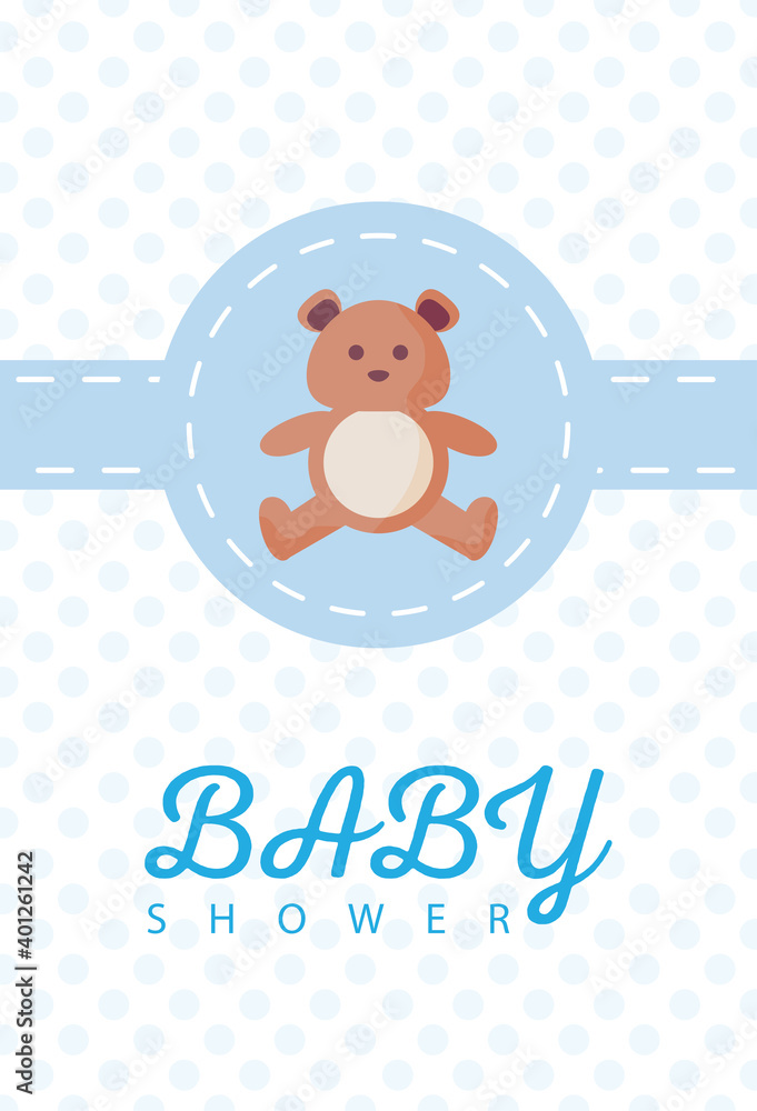 baby shower card cute bear baby toy and lettering card baby shower card cute bear baby toy and lettering card