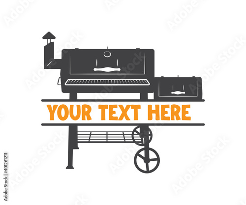 Smoker BBQ Split Logo SVG, BBQ SVG, Smoker BBQ , Bbq Grill SVG, Smoker Gril Svg