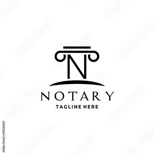 Law Firm Initial Letter N Logo Design