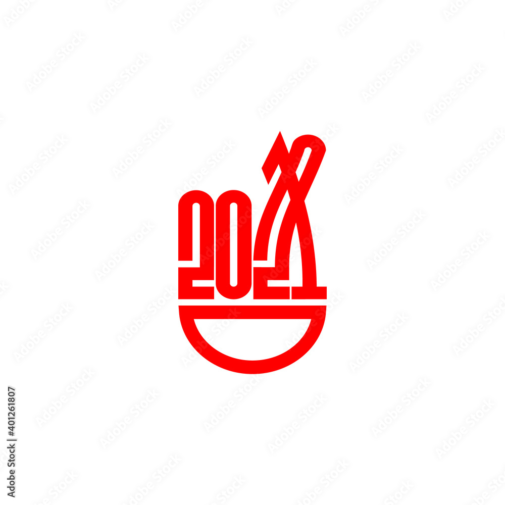 Obraz premium 2021 Logo Wish Luck Cross Fingers Gesture Desire Positive Thinking