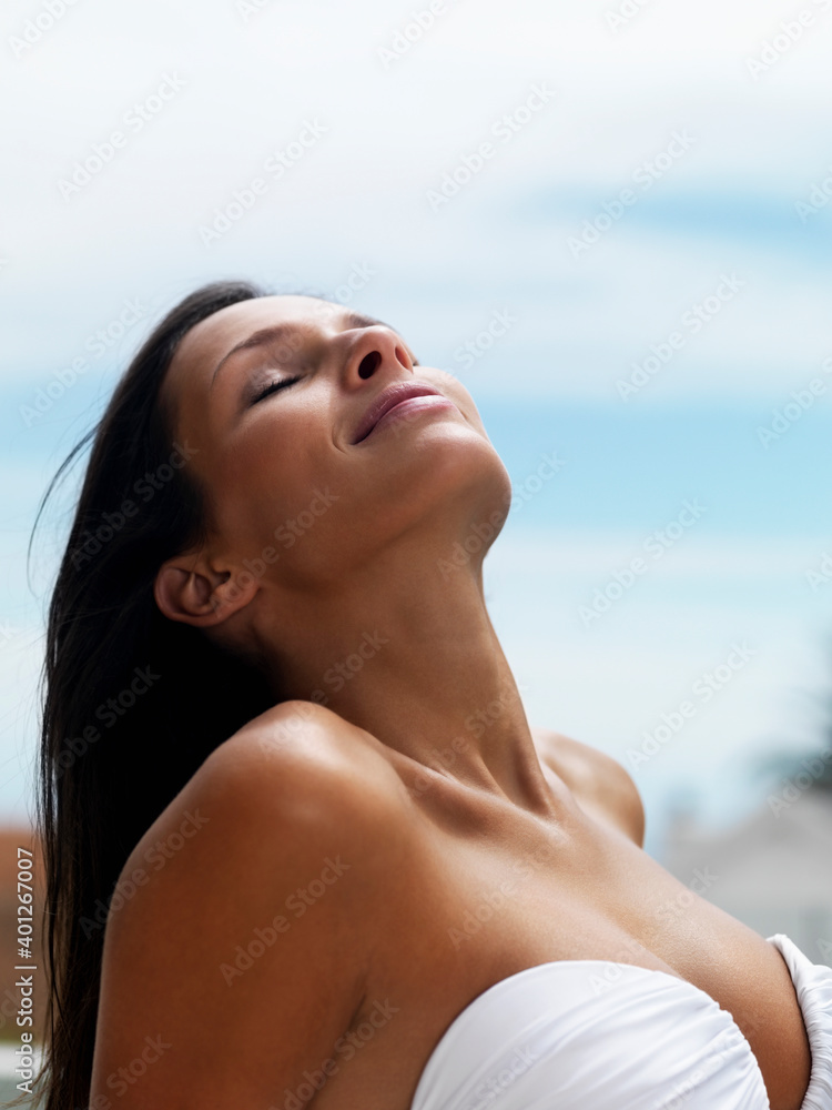Woman sunbathing Woman sunbathing