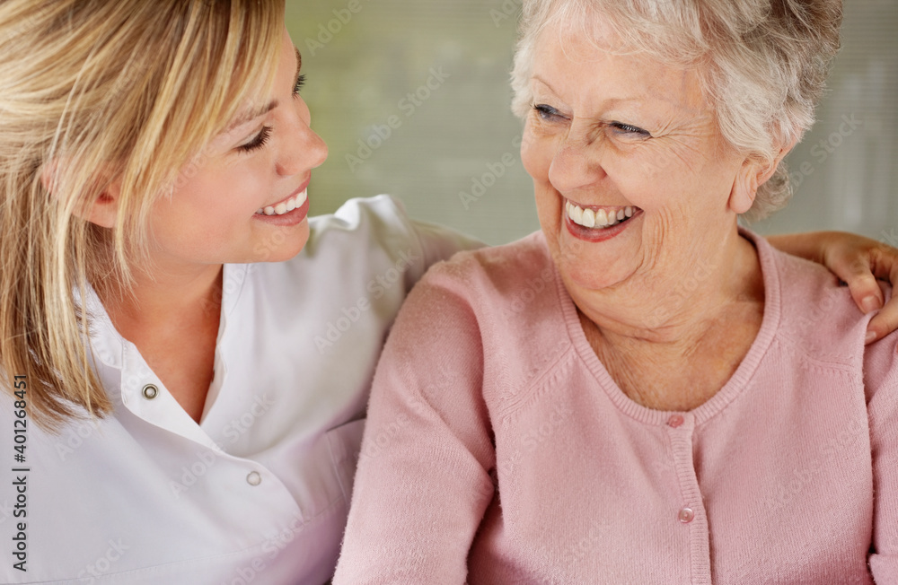 Daughter and mother looking each other Daughter and mother looking each other