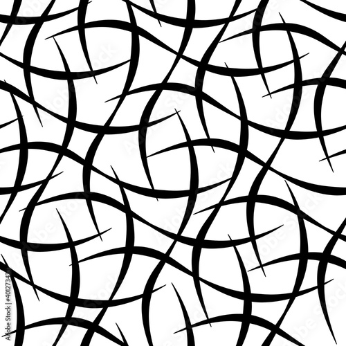 vector illustration of design background with wavy black stripes intersect with each other on the white backdrop