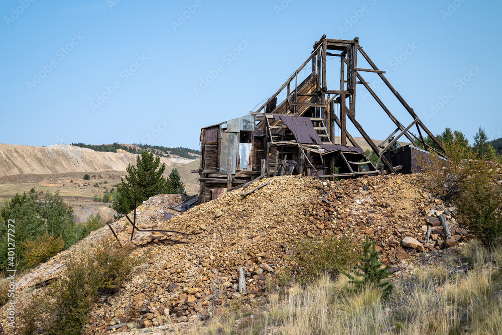 Abandoned mining structure building near Victor and Goldfield Colorado Abandoned mining structure building near Victor and Goldfield Colorado