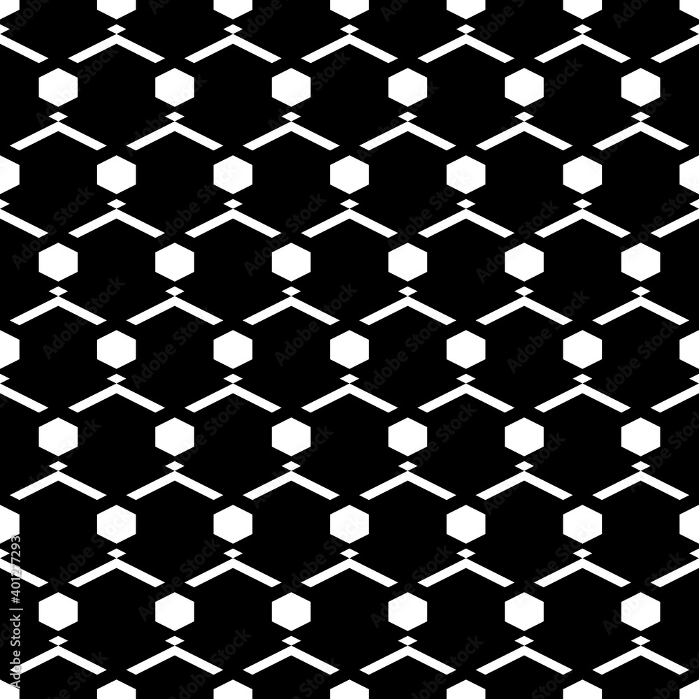 Naklejka premium Seamless pattern. Diamonds, angle brackets, figures background. Rhombuses, chevrons, hexagons ornament. Geometrical backdrop. Geometric wallpaper. Digital paper, textile print, web design. Vector art