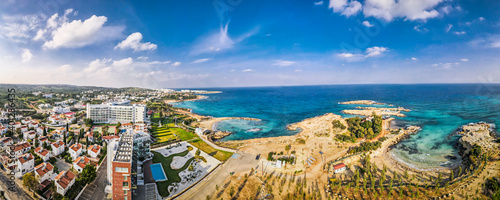 Beautiful coastline panoramic view of Cyprus 