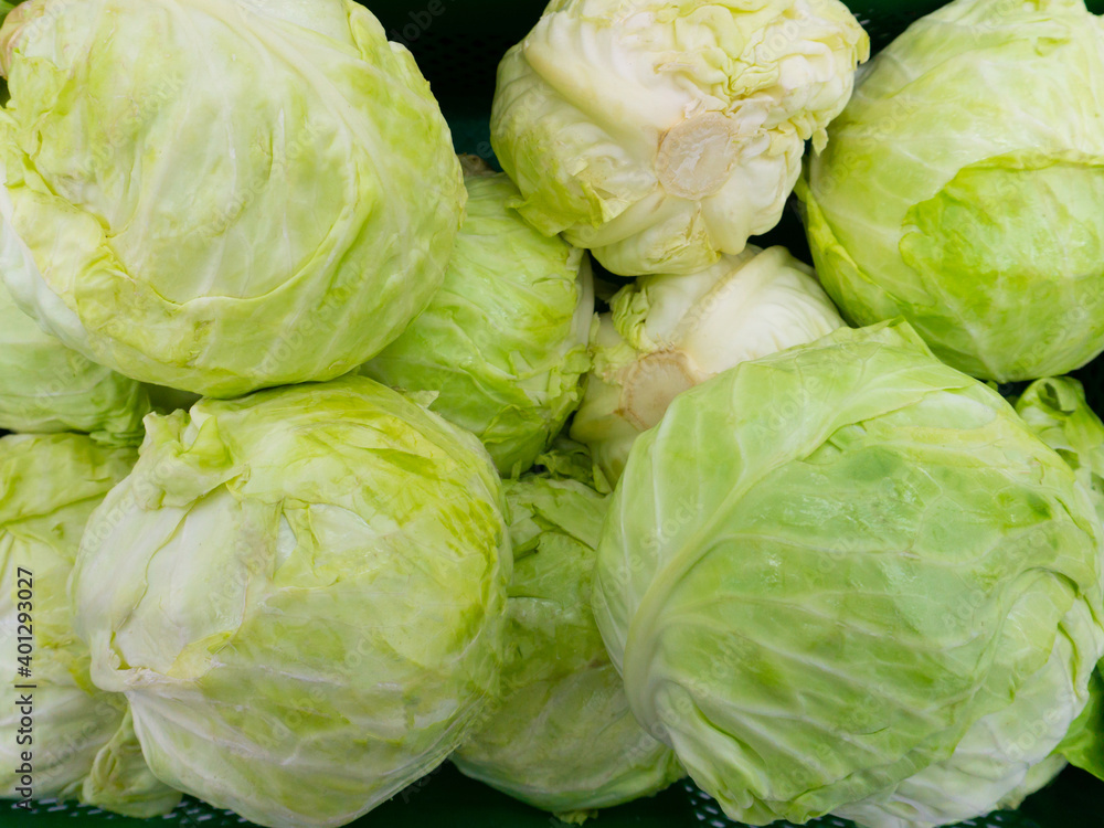 green cabbage on the store counter green cabbage on the store counter