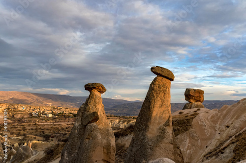 Landscape photo of the three beauties at Urgup, Turkey