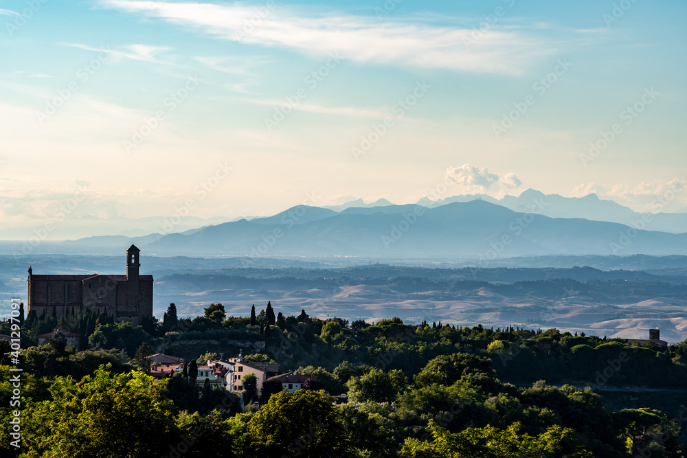 Church of Santi Giusto and Clemente - An overview from Volterra