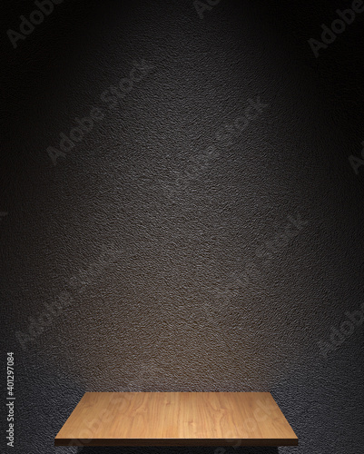 Wooden tabletop and wall background