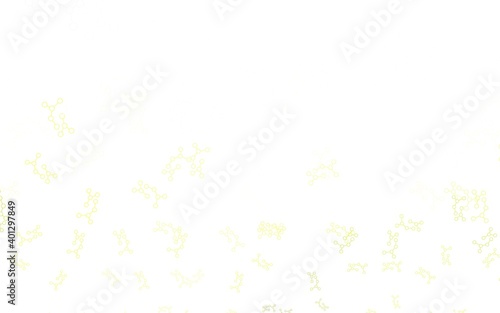 Light Green, Yellow vector pattern with artificial intelligence network.