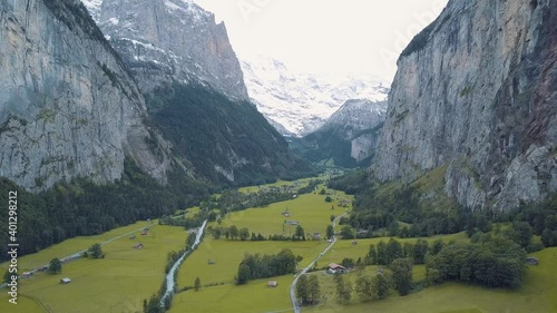 Valley of Lauterbrunnen in Switzerland