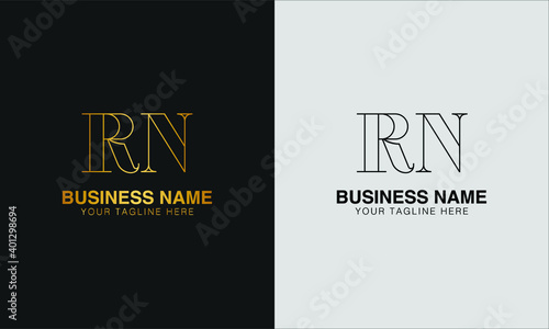 RN R N initial based abstract modern minimal creative logo vector template image. luxury logotype logo photo