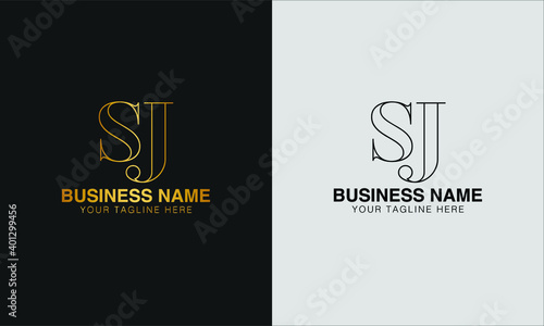 SJ S J initial based abstract modern minimal creative logo vector template image. luxury logotype logo