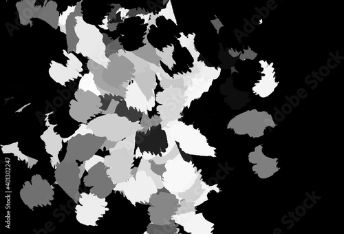 Dark Gray vector background with abstract shapes.