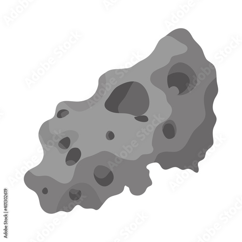 asteroid belt icon, colorful design