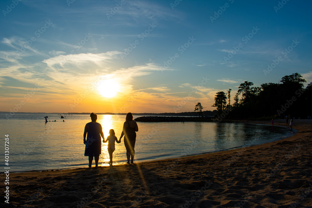 Fototapeta premium sunset on the beach