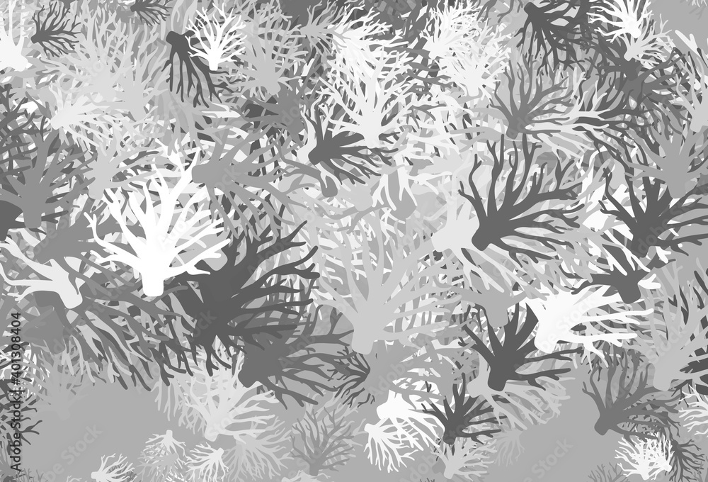 Light Gray vector natural artwork with branches. Light Gray vector natural artwork with branches.