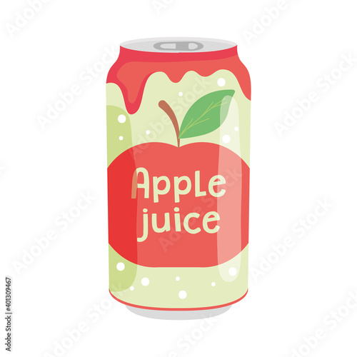 apple juice can icon, colorful design