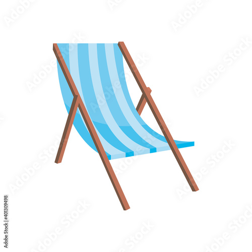 beach seat icon, vector illustration