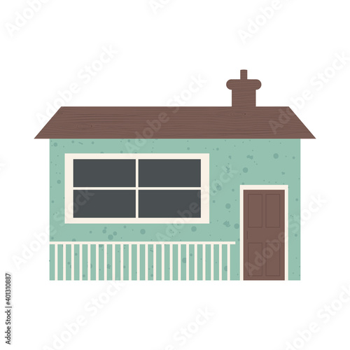 classic little house icon, colorful design