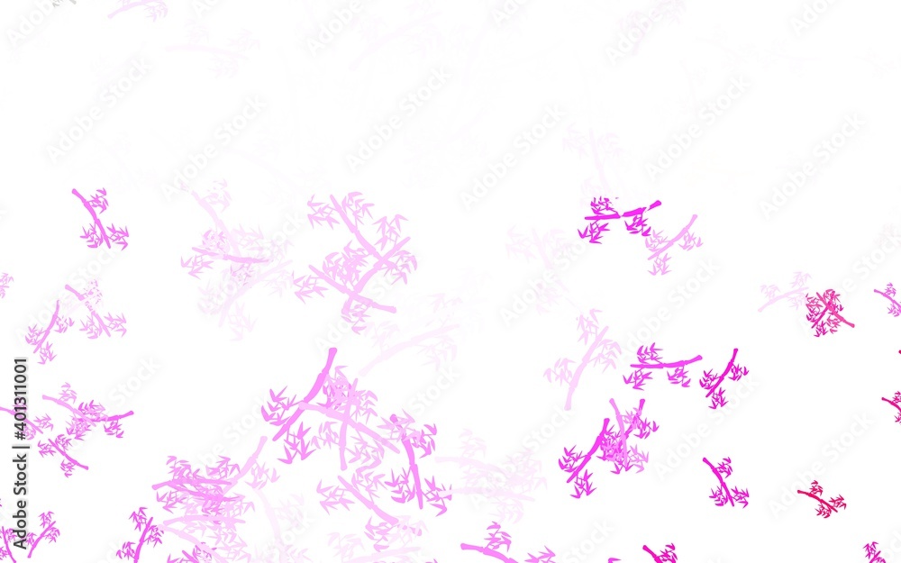 Light Pink vector abstract design with branches.