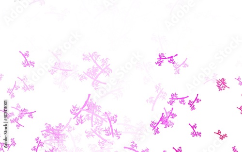 Light Pink vector abstract design with branches.