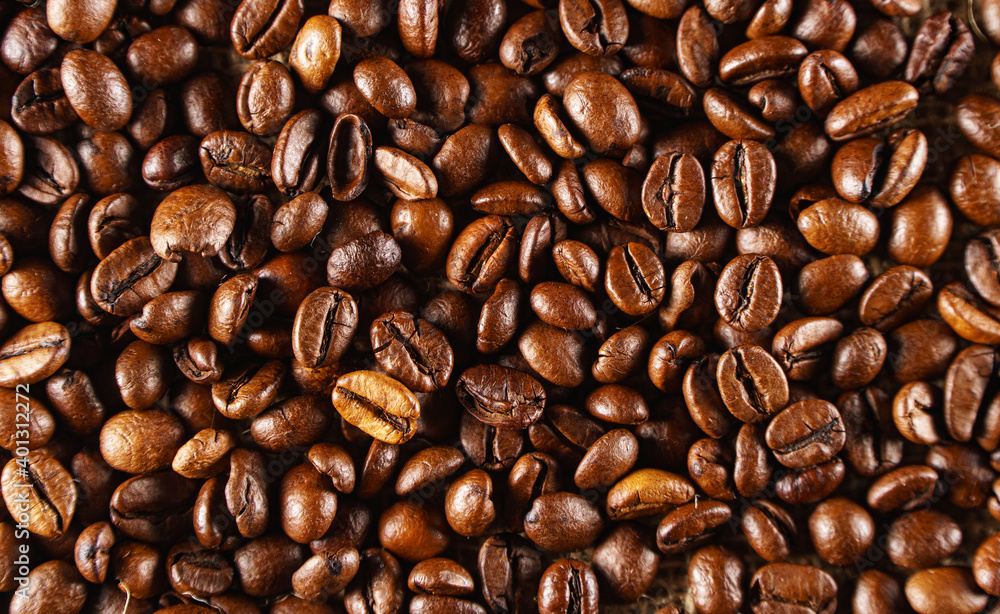 Fototapeta premium Freshly roasted coffee. Suitable as background.