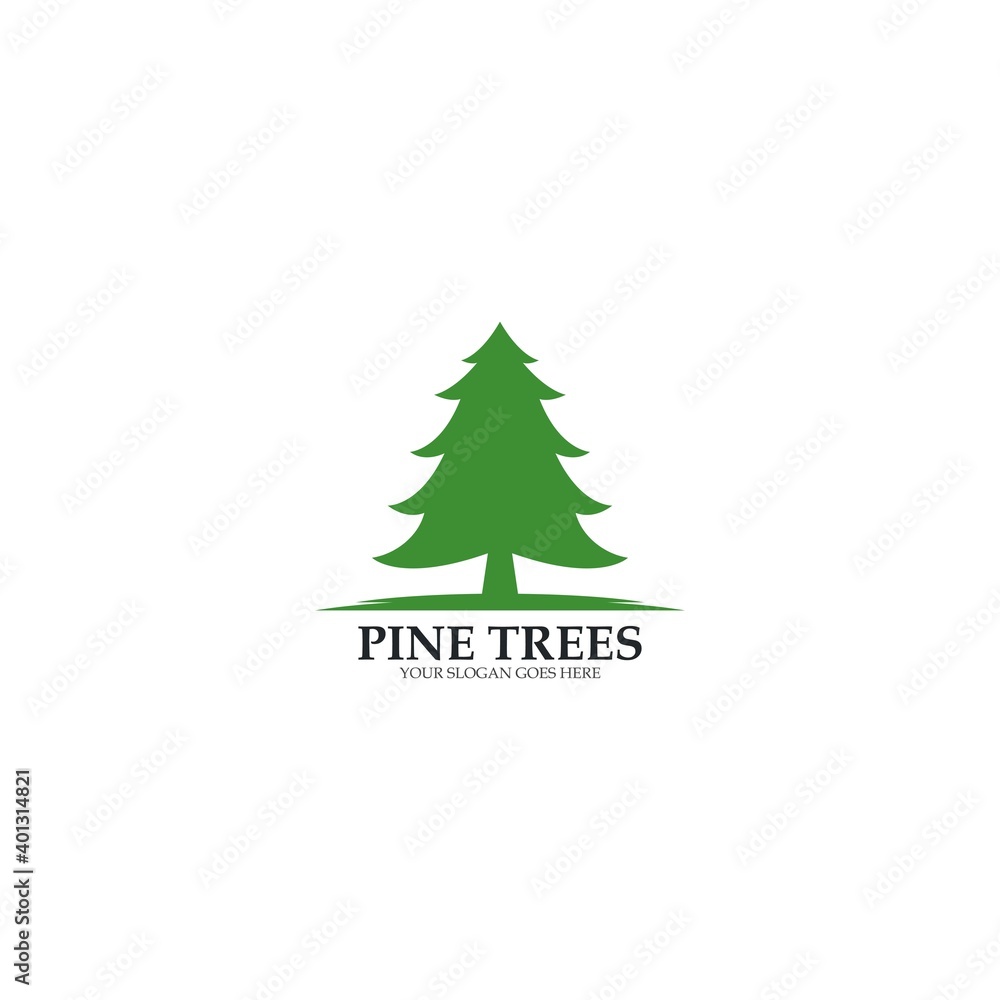 Pine tree logo template vector icon illustration Pine tree logo template vector icon illustration