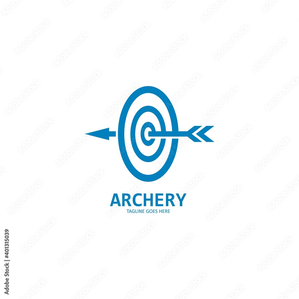 Archery target logo vector icon illustration